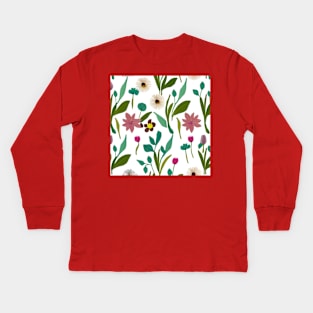 Spring flower garden (MD23SPR001) Kids Long Sleeve T-Shirt